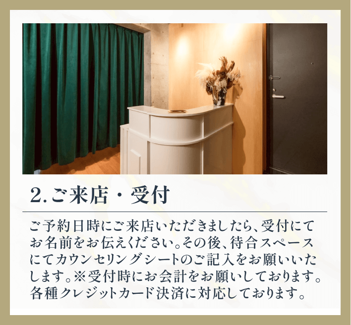 2.ご来店・受付